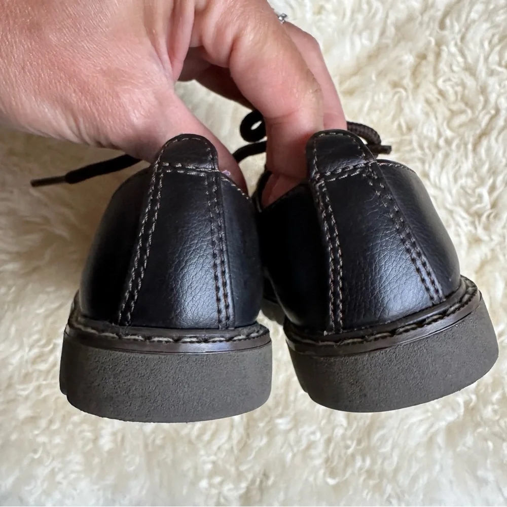 Healthex infant toddler size 5 brown dress shoes